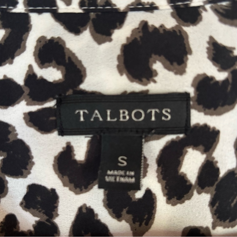 Talbots Monochrome Leopard Print Button Down Shirt - image 3